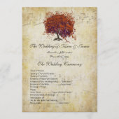 Musical Gold Dark Coral Heart Tree Programme de ma (Devant)