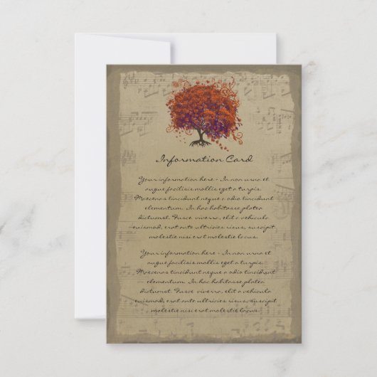 Musical Gold Dark Oranje Plum Heart Leaf Tree (Voorkant)