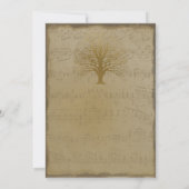 Musical Gold Love Tree Weddenation Kaart (Achterkant)