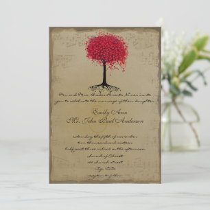 Musical Gold Red Heart Leaf Tree Weddenite Kaart