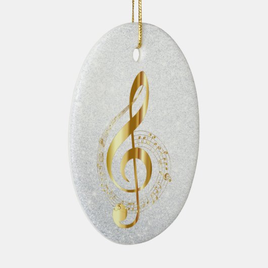 Musical Golden Notes Ceramic Ornament (Rechts)