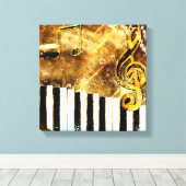 Musical Grunge Wrapped Canvas (Insitu (Houten vloer))