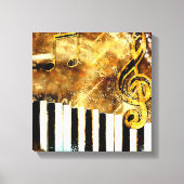 Musical Grunge Wrapped Canvas (Voorkant)