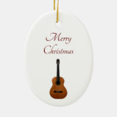 Musical Guitar Kerstmis Keramisch Ornament (Achterkant)