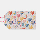 Musical harten cadeau labels cadeaulabel (Achterkant Horizontaal)