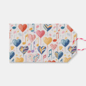 Musical harten cadeau labels cadeaulabel (Voorkant (Horizontaal))