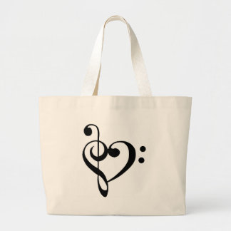 Musical Heart Grote Tote Bag
