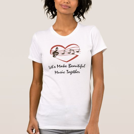 Musical Heart Valentijns's T-shirt van Vrouw (Voorkant)
