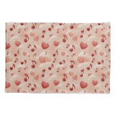 Musical Hearts and Clouds Valentines Pattern Kussensloop (Achterkant)