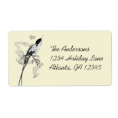 Musical  Hummingbird Heart Labels (Voorkant)