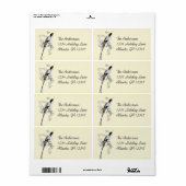 Musical  Hummingbird Heart Labels (Full Sheet)