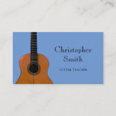 Musical Instrument Guitar Lessons Blue Visitekaartje (Voorkant)