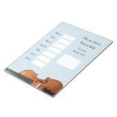Musical Instrument Lessons Violin Blue Notitieblok (Schuin)
