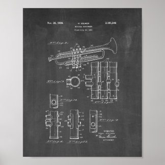 Musical Instrument Patent - Chalkboard Poster