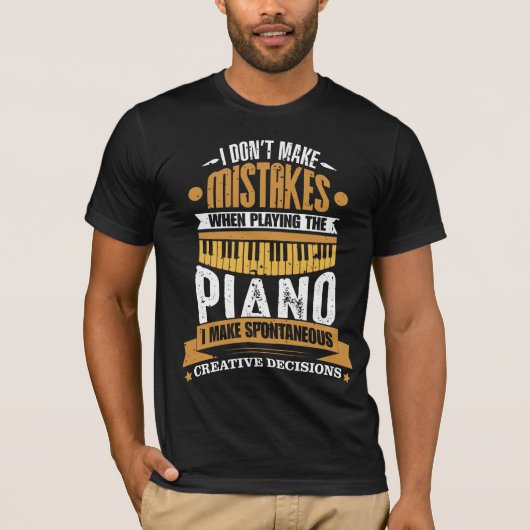 Musical Instrument Player Funny Pianist Keyboard T-shirt (Voorkant)