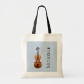 Musical Instrument Violin Personalized Tote Bag (Voorkant)