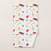 Musical Instruments Music Theme Kids (Serviette à main)