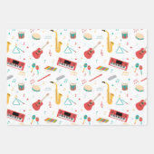 Musical Instruments Music Theme Pattern Inpakpapier Vel (Voorkant 2)