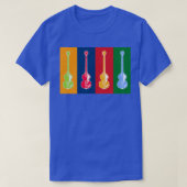 MUSICAL INSTRUMENTS SILHOUETTES HOFNER BASS T-SHIRT (Design voorkant)