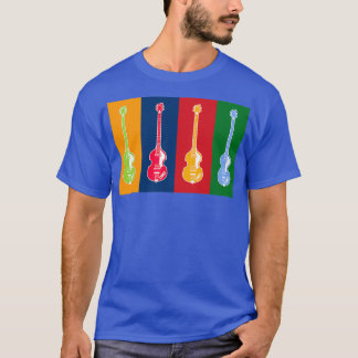 MUSICAL INSTRUMENTS SILHOUETTES HOFNER BASS T-SHIRT