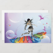 Musical Keyboard Faerie Briefpapier (Voorkant / Achterkant)