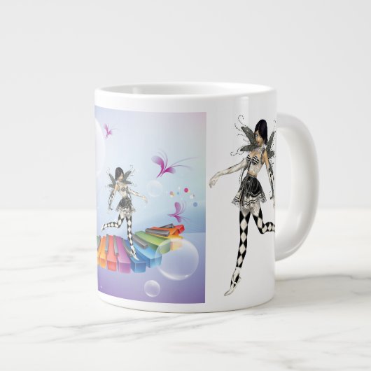 Musical Keyboard Faerie Extra Grote Mok (Voorkant rechts)