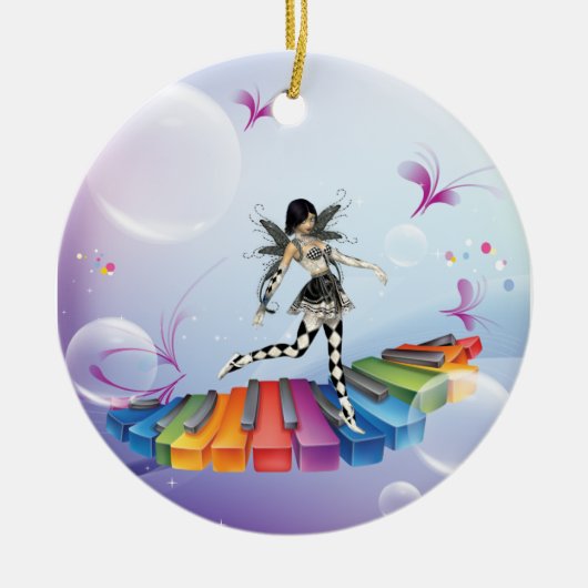 Musical Keyboard Faerie Keramisch Ornament (Voorkant)