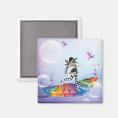 Musical Keyboard Faerie Magneet (Voorkant / Achterkant)