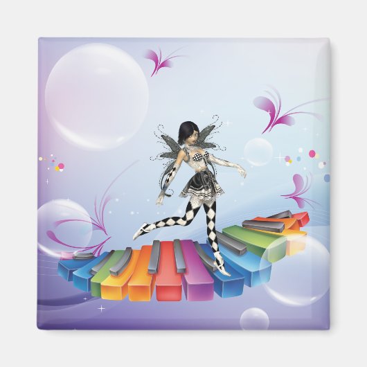 Musical Keyboard Faerie Magneet (Voorkant)