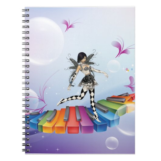Musical Keyboard Faerie Notitieboek (Voorkant)