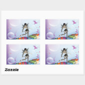 Musical Keyboard Faerie Rechthoekige Sticker (Vel)