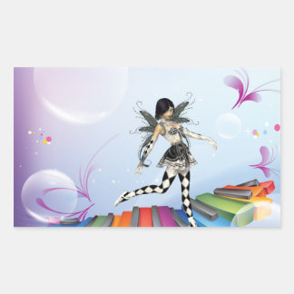 Musical Keyboard Faerie Rechthoekige Sticker