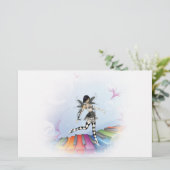 Musical Keyboard Faerie Vignette Briefpapier (Staand voorkant)