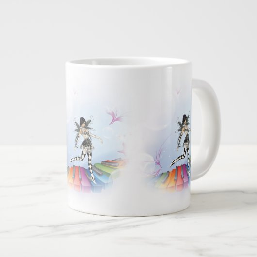 Musical Keyboard Faerie Vignette Jumbo Mok (Voorkant rechts)