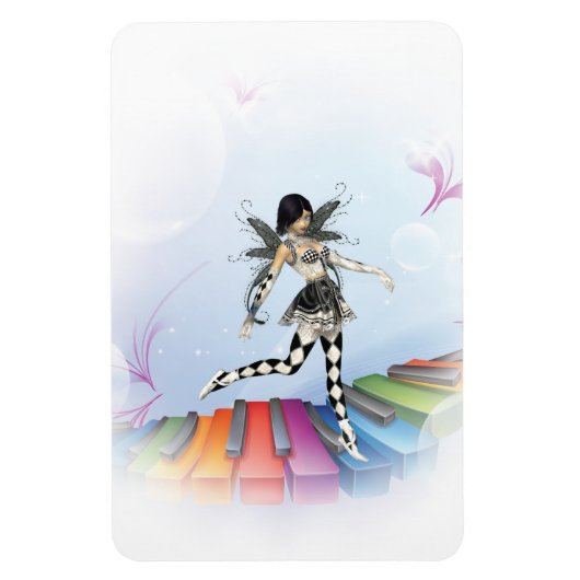 Musical Keyboard Faerie Vignette Magneet (Verticaal)