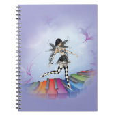 Musical Keyboard Faerie Vignette Notitieboek (Voorkant)