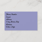 Musical Keyboard Faerie Vignette Visitekaartje (Achterkant)