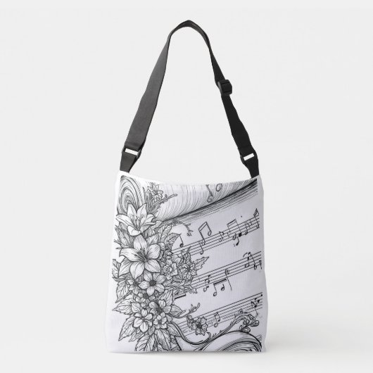 Musical Lily Vintage Floral Tote Bag (Devant)