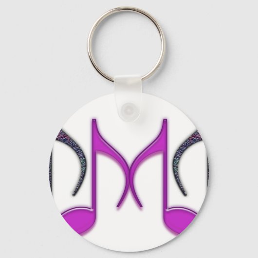 Musical "M" Letter Sleutelhanger (Voorkant)