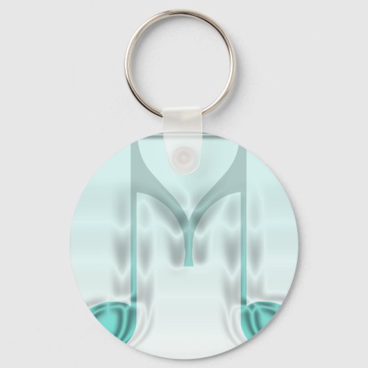 Musical "M" Letter Sleutelhanger (Voorkant)