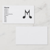 Musical "M" Letter Visitekaartje (Voorkant / Achterkant)