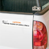 Musical Mind Driver Warning Sign - Funny Song Bumpersticker (Op Truck)