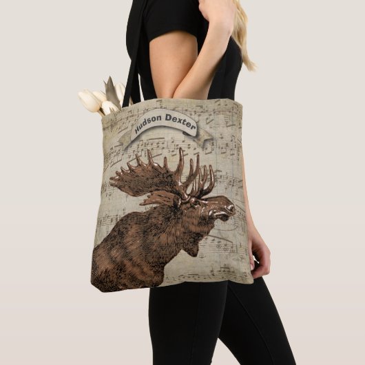 Musical Moose Forest Animals Tote Bag (Dichtbij)