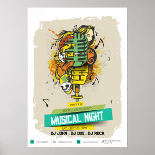 Musical Night – DJ & Club Art Poster