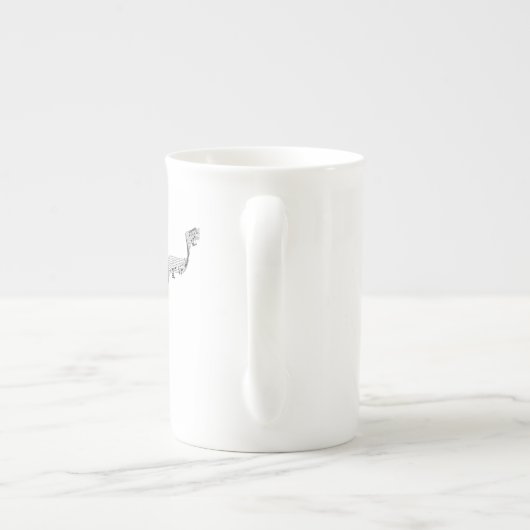 Musical Note Bone China Mokken (Achterkant)