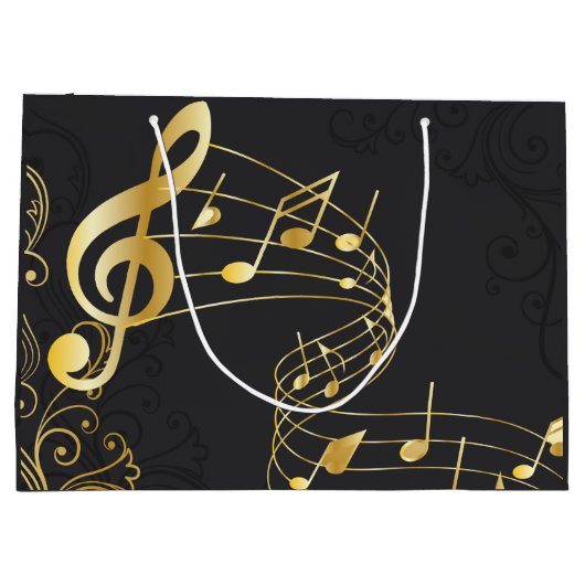 Musical Note elegant Luxe ontwerp Groot Cadeauzakje (Achterkant)