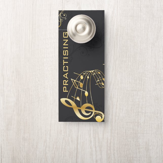 Musical Note Grey Luxury design (Op knop)