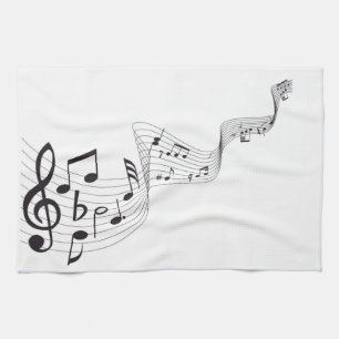 Musical Note Kitchen Towel Theedoek