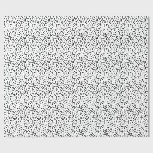 Musical Note Pattern Cadeaupapier (Vlak)