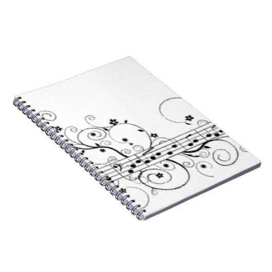 Musical Note Pattern Notitieboek (Rechterzijde)